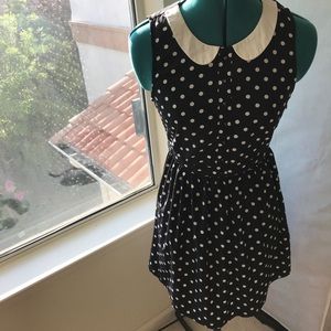 Polka Dot Dress with Collar.